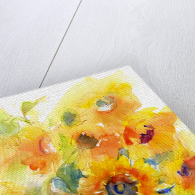 Sunflowers in vase, 2016 by John Keeling