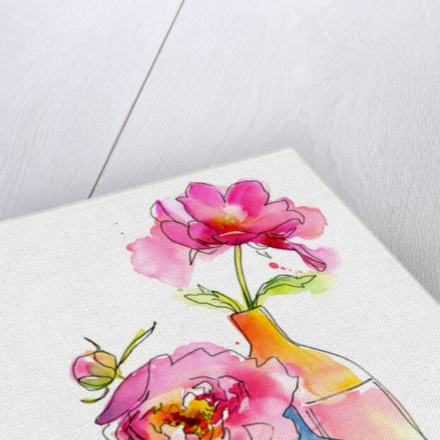 Peony in vases, 2016 by John Keeling