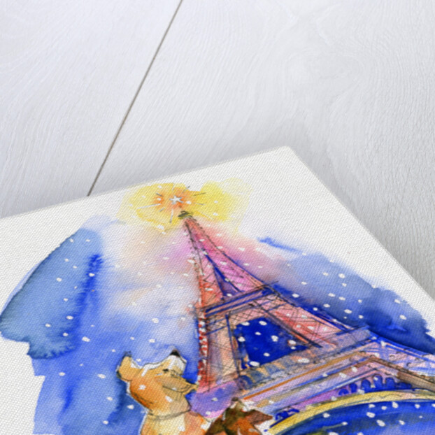 Dogs with Eiffel Tower, 2016 by John Keeling