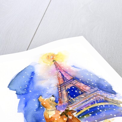 Dogs with Eiffel Tower, 2016 by John Keeling