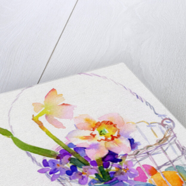 Egg basket with flowers, 2014 by John Keeling