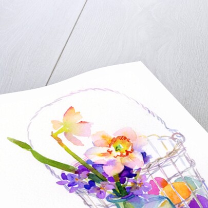 Egg basket with flowers, 2014 by John Keeling