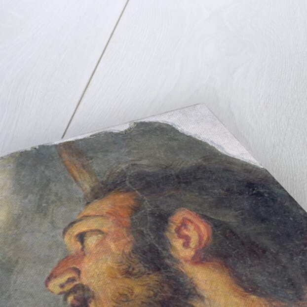 The Head of St. John the Baptist, fragment from a fresco by Bernardo Strozzi