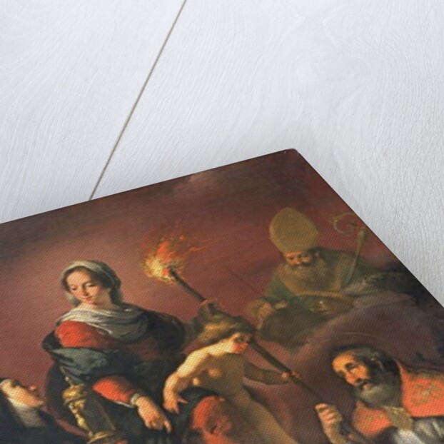 Madonna and Child with St. Clare, St. Ambrose and St. Erasmus by Bernardo Strozzi