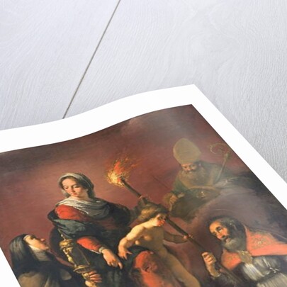 Madonna and Child with St. Clare, St. Ambrose and St. Erasmus by Bernardo Strozzi