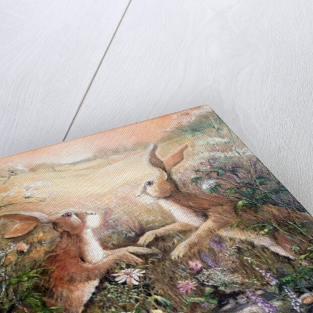 Hares at dawn, 2016 by Mary Smith