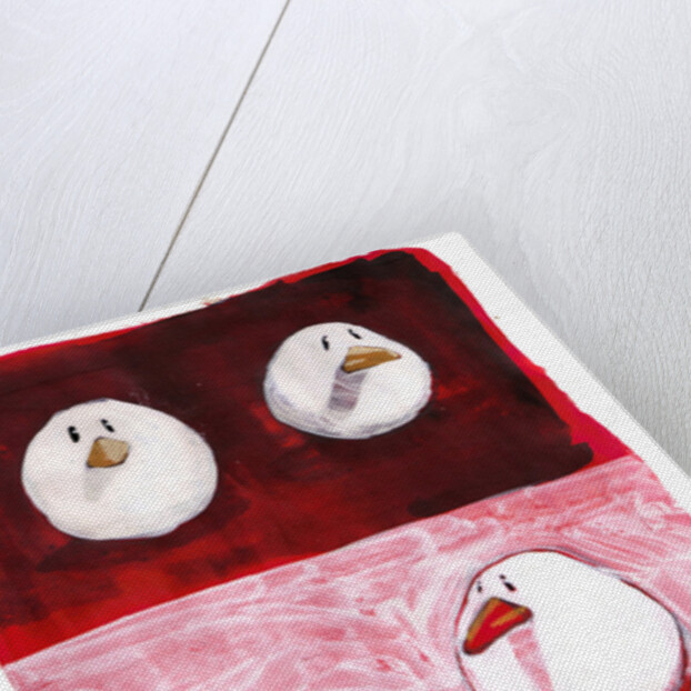 Birds on Black and White on Red, 2005 by Thomas MacGregor