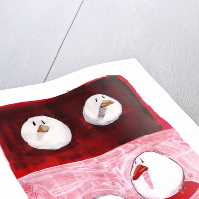 Birds on Black and White on Red, 2005 by Thomas MacGregor