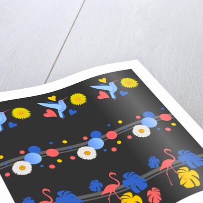 Birds, Flowers, Spots and Stripes, 2017 by Claire Huntley