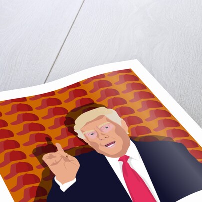 Trump and the baseball cap, 2017 by Claire Huntley