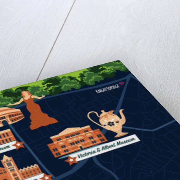 Map of South Kensington, 2017 by Claire Huntley