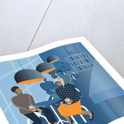 Coffee Shop Meeting, 2017 by Claire Huntley