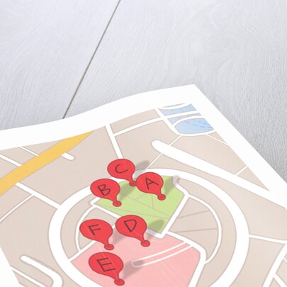 Restaurant map, 2014 by A.Richard Allen
