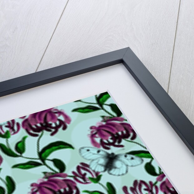 Honeysuckle with Clouded Apollo Butterfly, 2017 by Andrew Watson