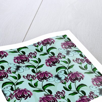 Honeysuckle with Clouded Apollo Butterfly, 2017 by Andrew Watson