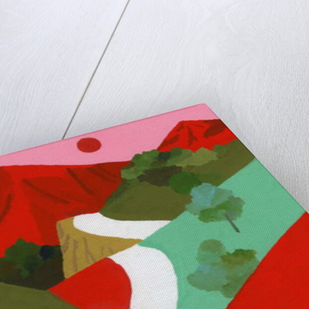 Red mountain path, 2017 by Hiroyuki Izutsu