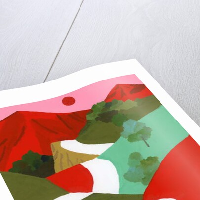 Red mountain path, 2017 by Hiroyuki Izutsu