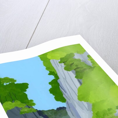 A man fishing in a valley, 2017 by Hiroyuki Izutsu