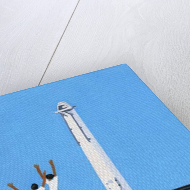 A girl jumping at the embankment, 2016 by Hiroyuki Izutsu