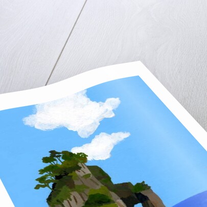 A girl with a white dress and a beach, 2016 by Hiroyuki Izutsu