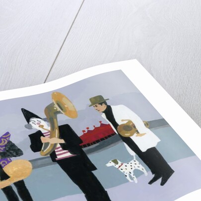 A man looking at the clowns, 2017 by Hiroyuki Izutsu