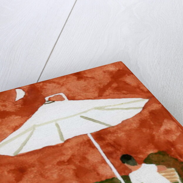 A guy looking at the moon and drinking beer, 2016 by Hiroyuki Izutsu