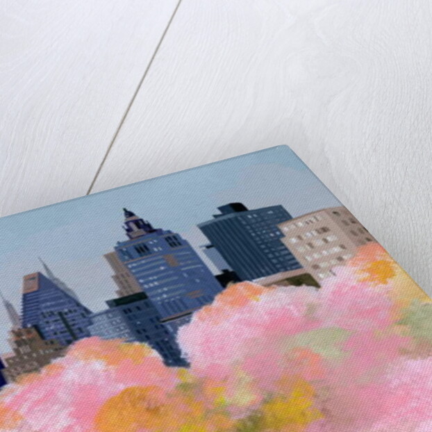 New York and cherry blossoms, 2016 by Hiroyuki Izutsu