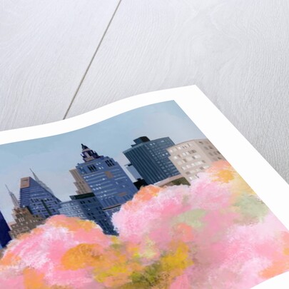 New York and cherry blossoms, 2016 by Hiroyuki Izutsu