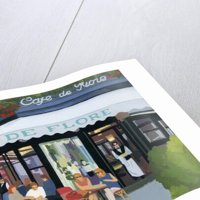 Paris cafe and garcon and guests, 2015 by Hiroyuki Izutsu