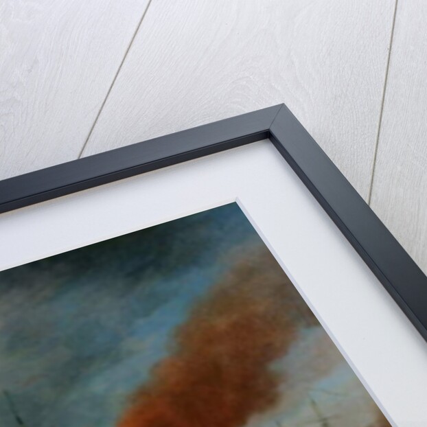 The Burning of H.M.S. Augusta in 1777 by English School