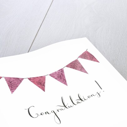 Congratulations Bunting, 2018 by Elizabeth Rider