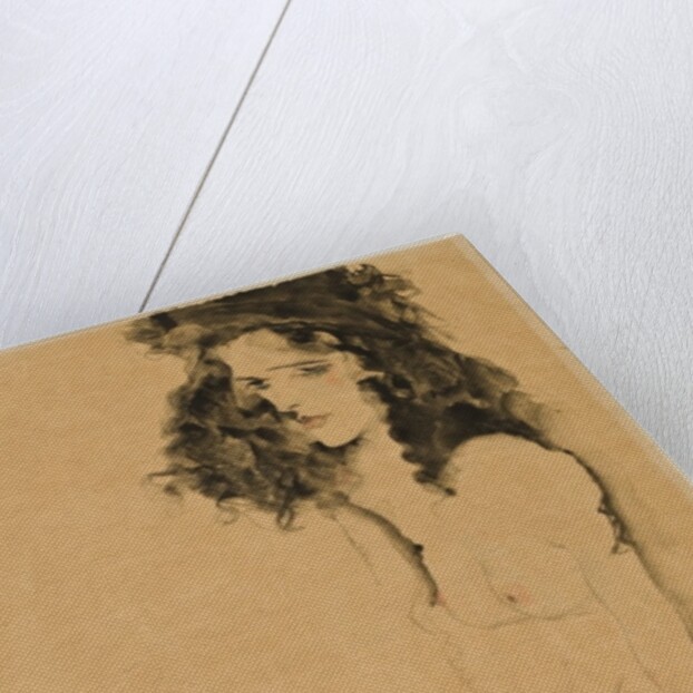 Girl with Black Hair, 1911 by Egon Schiele