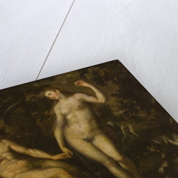 Adam and Eve in the Garden of Eden, c.1590-1610 by School Dutch