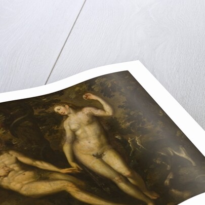 Adam and Eve in the Garden of Eden, c.1590-1610 by School Dutch