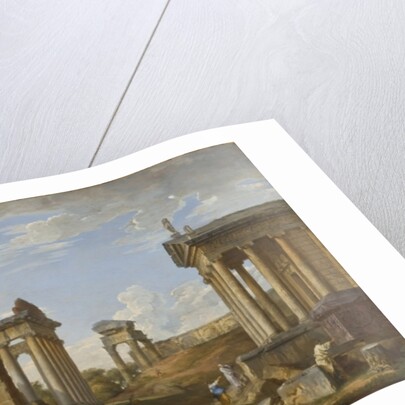 Roman ruins with the Arch of Titus, 1734 by Giovanni Paolo Pannini or Panini