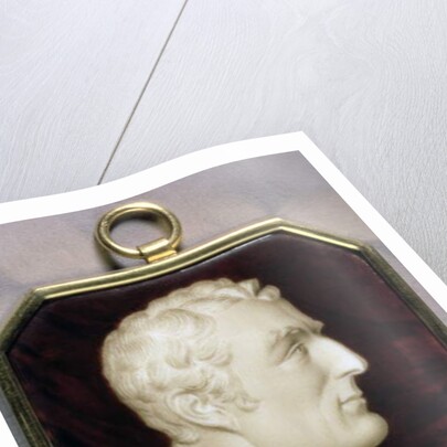Portrait Miniature of Arthur Wellesley, 1st Duke of Wellington in the form of a marble trompe l'oeil cameo, c.1817 by William Grimaldi