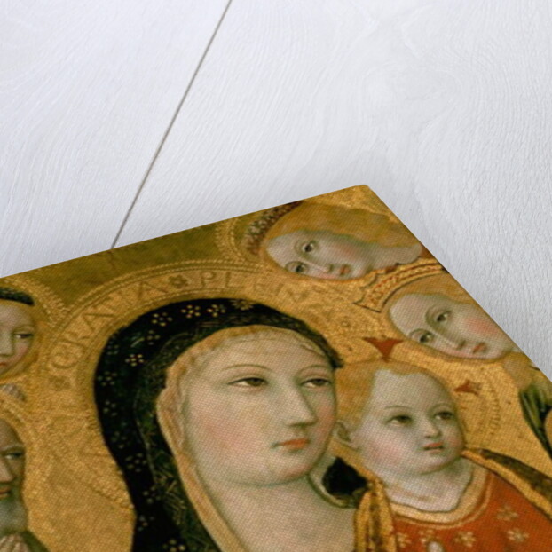 Madonna and Child with SS. Dominic and Catherine of Alexandria, 15th century by Sano di also Ansano di Pietro di Mencio Pietro