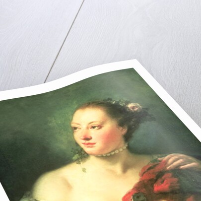 A Young Woman With a Macaw, 18th century by Giovanni Battista Tiepolo