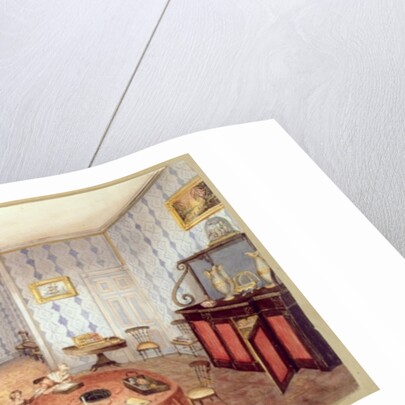 Drawing Room, Clay Hill, f12 from An Album of Interiors, 1843 by Charlotte Bosanquet