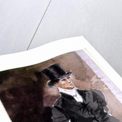 Coachman standing, turned somewhat to the right, 19th century by Ferdinand Victor Eugene Delacroix