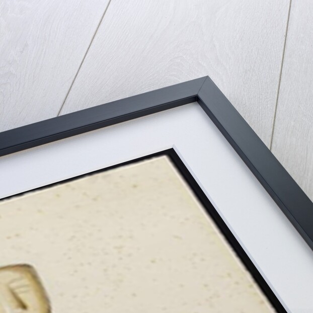 Drawing of a marble Cycladic Figure, Syros 1809 by Thomas Burgon