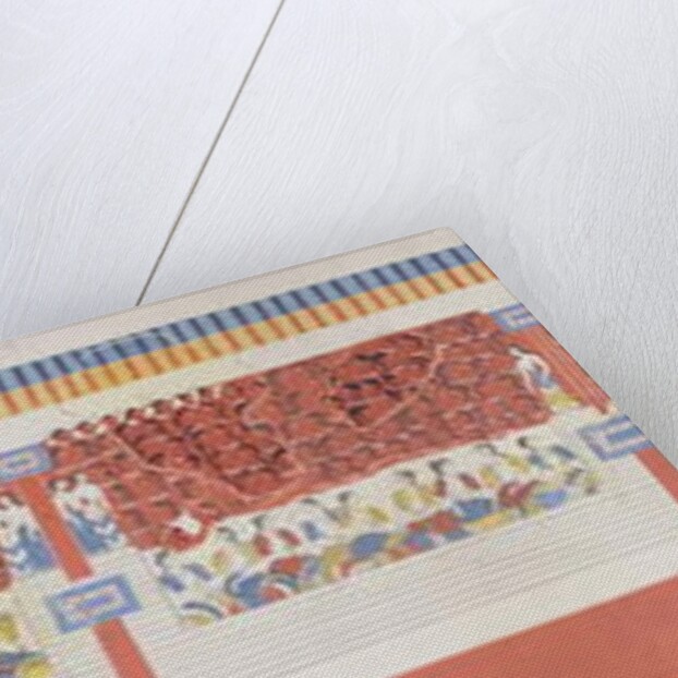 Reproduction of the Crowd Scene Fresco, Palace of Knossos, Minoan, c.1500 BC by Anonymous Anonymous