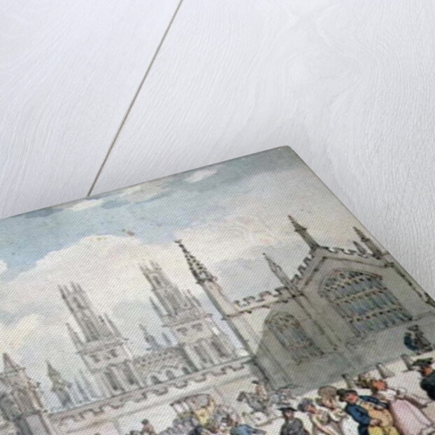 All Souls College, Oxford or Radcliffe Square, Oxford, 19th century by Thomas Rowlandson