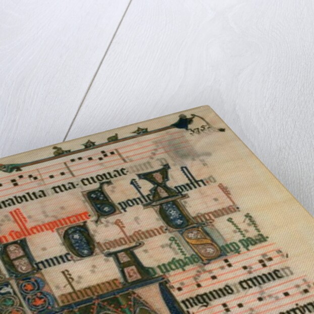 Copy of a page from the Beaupre Antiphonal, 19th century by John Ruskin