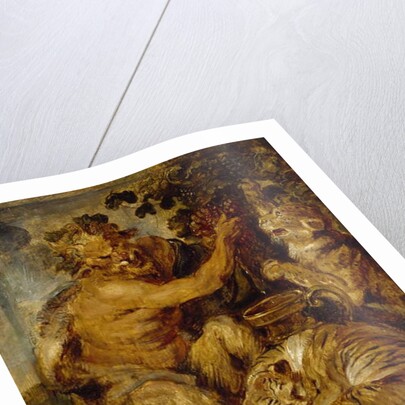 A Satyr pressing Grapes with a Tiger and Leopard, c.1618 by Peter Paul Rubens