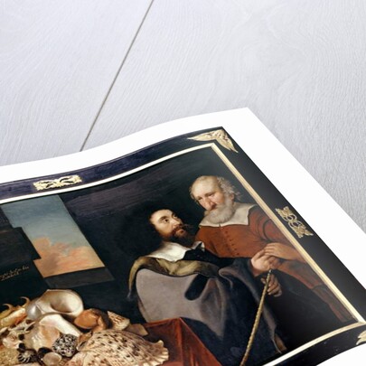 John Tradescant the Younger with Roger Friend and a Collection of Exotic Shells, 1645 by Thomas de (attr. to) Critz