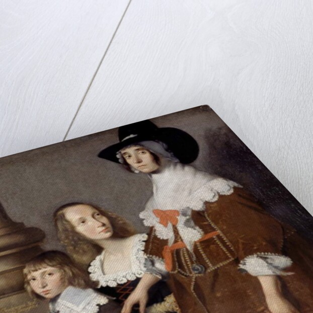 Hester Tradescant and her Stepchildren, John and Frances, c. 1644 by British School