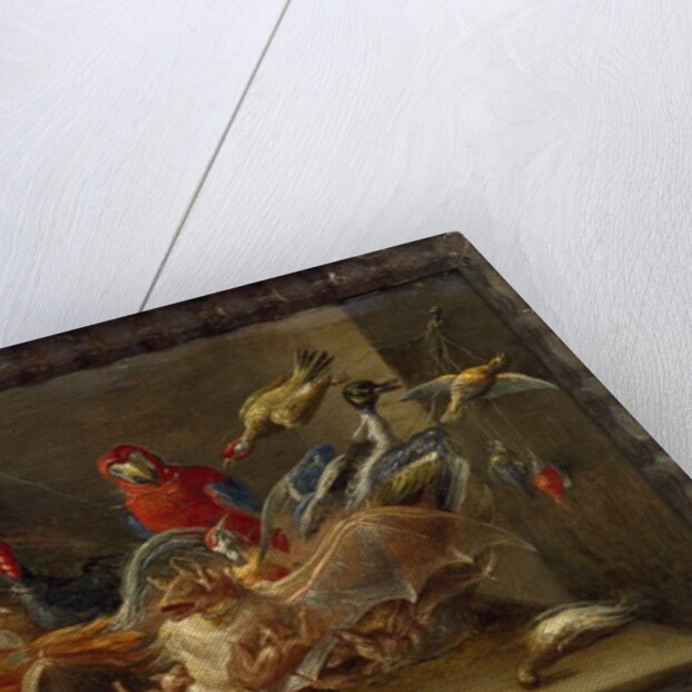 Decorative Still-Life Composition with Birds and Two Bats by Jan van the Elder Kessel