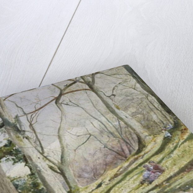 Wooded Slope with four Figures by John William Inchbold