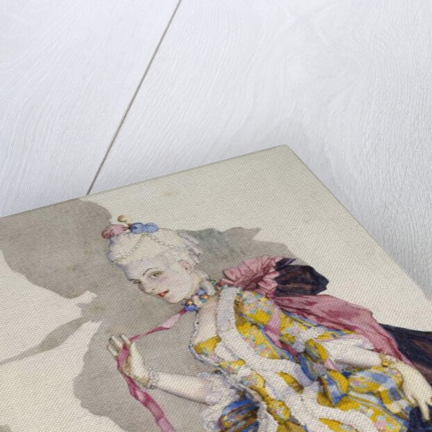 Design for a Costume of a Marquise for the ballerina Tamara Karsavina, 1924 by Konstantin Andreevic Somov